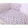 Bettwäsche Set für Babybett 3-tlg - Igel grau