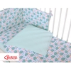 Bettwäsche Set für Babybett 3-tlg - Igel minze