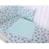 Bettwäsche Set für Babybett 3-tlg - Igel minze