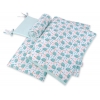 Bettwäsche Set für Babybett 3-tlg - Igel minze