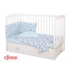 Bettwäsche Set für Babybett 3-tlg - Igel minze