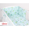 Bettwäsche Set für Babybett 3-tlg - Lamas minze