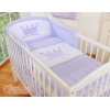 Bettwäsche Set für Babybett 3-tlg - Little Prince/Princess lila