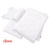Bettwäsche Set für Babybett 3-tlg - Mini Sternchen grau