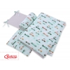 Bettwäsche Set für Babybett 3-tlg - minze Hasen