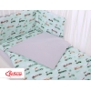 Bettwäsche Set für Babybett 3-tlg - minze Hasen