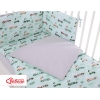 Bettwäsche Set für Babybett 3-tlg - minze Hasen