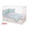 Bettwäsche Set für Babybett 3-tlg - minze Hasen
