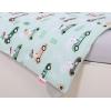 Bettwäsche Set für Babybett 3-tlg - minze Hasen