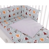Bettwäsche Set für Babybett 3-tlg - Minze Tierchen