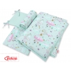 Bettwäsche Set für Babybett 3-tlg - Monde minze