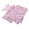 Bettwäsche Set für Babybett 3-tlg - rosa Schmetterlinge