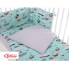 Bettwäsche Set für Babybett 3-tlg - Schiffe minze