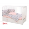 Bettwäsche Set für Babybett 3-tlg - Schwäne grau