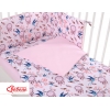 Bettwäsche Set für Babybett 3-tlg - Schwalben blau