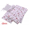 Bettwäsche Set für Babybett 3-tlg - Schwalben rosa