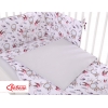 Bettwäsche Set für Babybett 3-tlg - Schwalben rosa