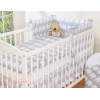 Bettwäsche Set für Babybett 3-tlg - Simple Elefanten grau