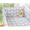 Bettwäsche Set für Babybett 3-tlg - Simple Eulen grau
