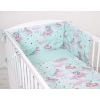 Babybett Bettwäsche Set mit Bettumrandung