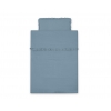 Bettwäsche Set MUSSELIN 2-tlg mit Rüsche – pastellblau