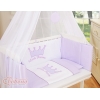 Bettwäscheset 6-tlg für Beistellbett FABIO - Little Prince/Princess lila