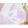 Bettwäscheset 6-tlg für Beistellbett FABIO - Little Prince/Princess lila