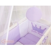 Bettwäscheset 6-tlg für Beistellbett FABIO - Little Prince/Princess lila