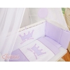 Bettwäscheset 6-tlg für Beistellbett FABIO - Little Prince/Princess lila