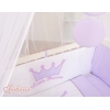Bettwäscheset 6-tlg für Beistellbett FABIO - Little Prince/Princess lila