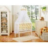 Bettwäscheset 6tlg für Beistellbett FABIO - Basic creme Eulen