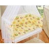 Bettwäscheset 6tlg für Beistellbett FABIO - Basic creme Eulen