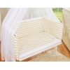 Bettwäscheset 6tlg für Beistellbett FABIO - Basic Zick-Zack - beige