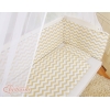 Bettwäscheset 6tlg für Beistellbett FABIO - Basic Zick-Zack - beige