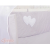 Bettwäscheset 6tlg für Beistellbett FABIO - Hängende Herzen grau