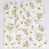 Bettwäsche Beige mit Baumwollblumen für Babykorb