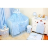 Blau Moskitonetz Bettwäsche Bettset für Kinderbett