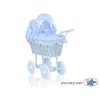 Blau Bettwäsche Korb Pupenwagen