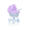 Blau Weide Korb Puppenwagen Bettwäsche Lila Kariert nr 31699-289