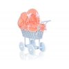 Puppenwagen Korb Weide Pfirsch