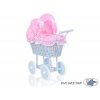 Blau Weide Puppenwagen Korb Bettwäsche Rosa Kariert nr 31699-384