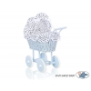 Blau Weide Korb Puppenwagen nr 31699-738