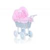Blau Weide Korb Puppenwagen