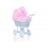Blau Weide Puppenwagen aus Korb