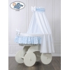 Weiße Weide Korb Stubenwagen mit Himmel Hannah nr nr 70202-900* mit Textilen