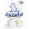 Bollerwagen für Baby Weiße Weide mit Marineblau-Weiß Bettwäscheset Hannah 70102-903*