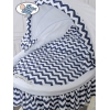 Bollerwagen für Baby Weiße Weide mit Marineblau-Weiß Bettwäscheset Hannah 70102-903*