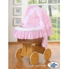 Bollerwagen für Babymit Haube - Esel Luca rosa