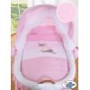 Bollerwagen für Babymit Haube - Esel Luca rosa