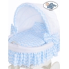 Luxus Stubenwagen für Babys mit Haube Hannah Blau Weiß nr 70102-900*